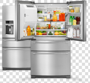 Maytag French Door Refrigerator With Doors Open And   Maytag Wide French Door Refrigerator  HD Png Download