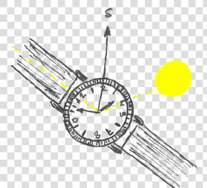 Orientación Mediante Reloj Analógico   Technical Drawing  HD Png Download