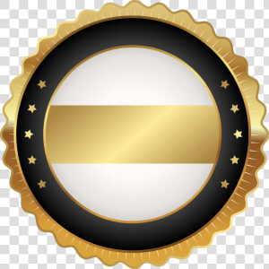 Seal Badge Black Gold  HD Png Download