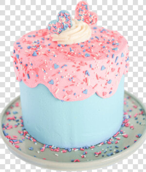 Gender Reveal Cake Sprinkles   Pink And Blue Birthday Cake Png  Transparent Png