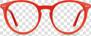 Front View Of Darselect Oval Glasses Made From Red   Glasses Front View Png  Transparent Png