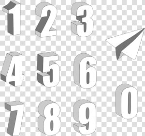 Numbers 3d Paper Airplane Free Picture   Parallel  HD Png Download