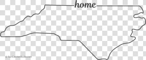 Free North Carolina Outline With Home On Border  Cricut   Line Art  HD Png Download