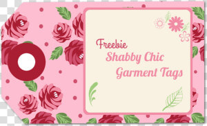 Shabby Chic Tags   Garden Roses  HD Png Download