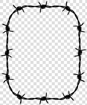 Wire Clip Fencing   Barb Wire Frame Vector  HD Png Download