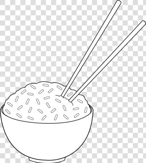 Transparent Cereal Bowl Clipart   Rice Bowl With Chopsticks  HD Png Download