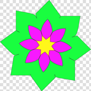 Free Vector Geometric Flower Shape Clip Art   Flower Using Geometric Shapes  HD Png Download