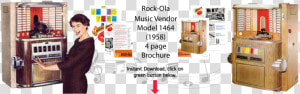 Rock ola Music Vendor Model 1464 4 Page Brochure   Flyer  HD Png Download