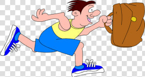 Clip Art Cartoon Jogging   Running Cartoon Guy Png  Transparent Png