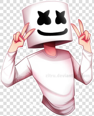 Marshmallow Drawing Dubstep   Marshmello T Shirt Roblox Free  HD Png Download