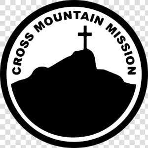 Cross Mountain Logo Black Mountain White Background   Circle  HD Png Download