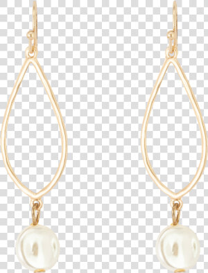  gold Teardrop With Flat Mother Of Pearl Earrings   Earrings  HD Png Download