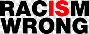 Racism Is Wrong  Typography   Graphics  HD Png Download