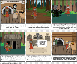 Little Red Riding Hood Storyboard  HD Png Download