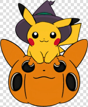 Halloween Cute Pumkin Hat Pokemon Pikachu Witch Wizard   Halloween Pikachu  HD Png Download