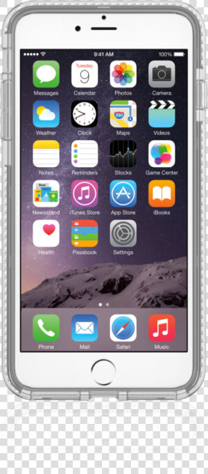 7 Selenium Clear Silver Front With Phone  HD Png Download