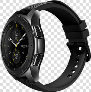 42mm Galaxy Watch In Midnight Black On Left With Onyx   Samsung Galaxy Watch 46mm Black  HD Png Download