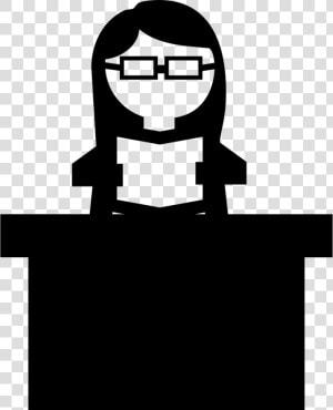 Female Teacher Reading With Eyeglasses   Icono De Maestra Png  Transparent Png