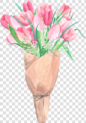 Flower Bouquet Clipart Png  tulip Flower Bouquet Clip   Gift Flower Clipart  Transparent Png