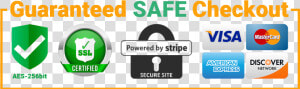 Secure Checkout Png   Guaranteed Safe Checkout Stripe  Transparent Png