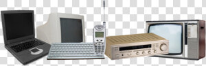 Old Laptop Computer Tv And Phone   Gadget  HD Png Download