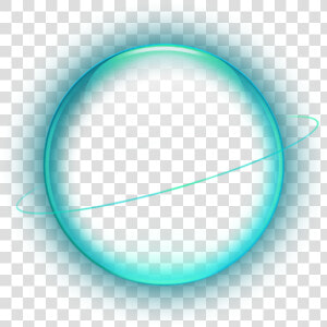  ftestickers  planet  venus  neon  luminous  blue   Circle  HD Png Download