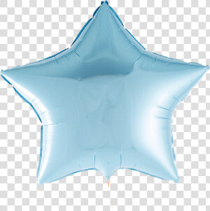 A Photograph Of Light Blue Foil Star Balloon   Balloon Foil Star Light Blue  HD Png Download