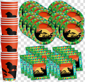 Sunset Safari Animals Birthday Party Tableware Kit  HD Png Download