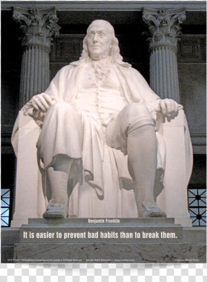 This Is The English Version Of Poster Design   Franklin Institute  Ben Franklin Statue  HD Png Download