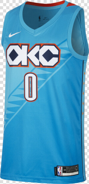 Nike Nba Oklahoma City Thunder Russell Westbrook Swingman   Okc City Edition Jersey  HD Png Download