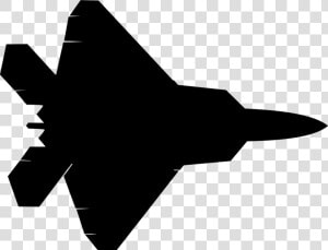 Lockheed Martin jet Aircraft stealth Aircraft   F 22 Raptor Silhouette  HD Png Download