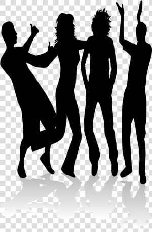 Group Dancing Silhouette Png   People Dancing Silhouette Png Transparent  Png Download