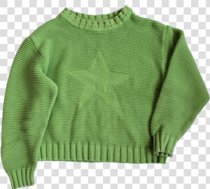 Liz Claiborne 100  Cotton Bright Green Star Sweater   Cardigan  HD Png Download