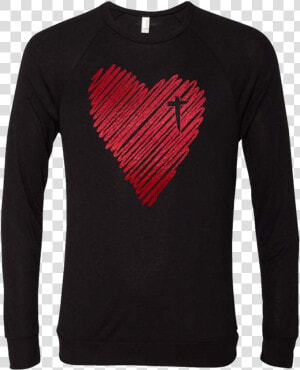 Scribble Heart Long Sleeve Tee   Long sleeved T shirt  HD Png Download