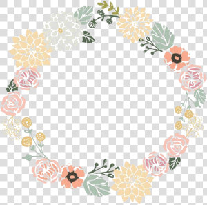 Flower Borders And Frames Clipart   Flower Circle Border Hd  HD Png Download