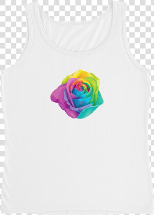 Rainbow Rose Tank Top   Rainbow Rose  HD Png Download