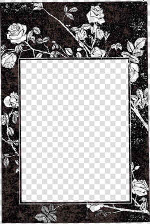 Picture Frame square monochrome Photography   Black Rose Frame Png  Transparent Png