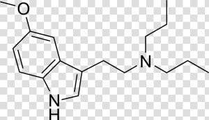 5 Meo Dpt Chemical Structure   Psilocin Dmt Chemical Structure  HD Png Download