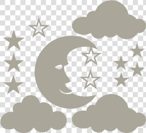 Sticker Toiles Lune Et   Rising Star Drawings  HD Png Download