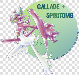 Gallade Spiritomb A Commission For Someone On Facebook   Gallade Fusion  HD Png Download