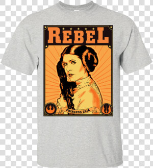 G200 Gildan Ultra Cotton T shirt   Princess Leia Rebel Sticker  HD Png Download