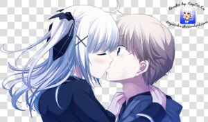 Anime Girl Kiss Png   Anime Couple Kiss Png  Transparent Png