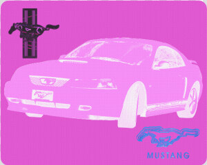 Mustang Gt Pink Rectangle Mousepad   Audi Avantissimo  HD Png Download