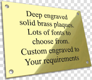 Brass Plaques  HD Png Download