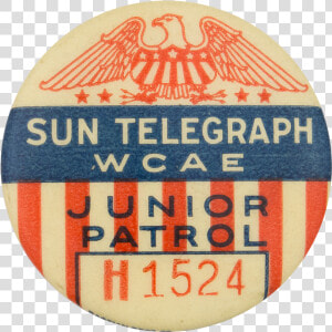 Sun Telegraph Junior Patrol Club Button Museum  HD Png Download