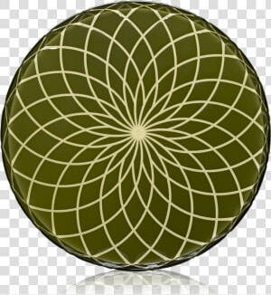 Round Tray Large Filigrana Moss Green   Flower Of Life Eye  HD Png Download