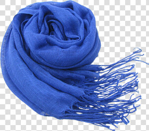 Royal Blue Linen Scarf Hijab   Scarf  HD Png Download