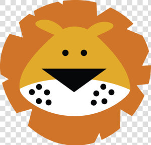 Cute Lion Face Cartoon   Cartoon Lion Head Clip Art  HD Png Download