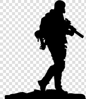 Silhouette Clip Art   Kneeling Soldier Silhouette Png  Transparent Png