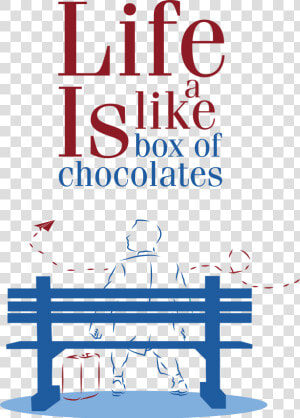 Forrest Gump  Ilustração Minimalista  Vetor  Filme   Life Is Like A Box Of Chocolats  HD Png Download